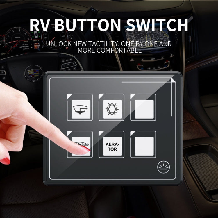 SP5106 RV Yacht Modified 5mm Film Touch 6-Bit Panel Switch - Car Switches by buy2fix | Online Shopping UK | buy2fix