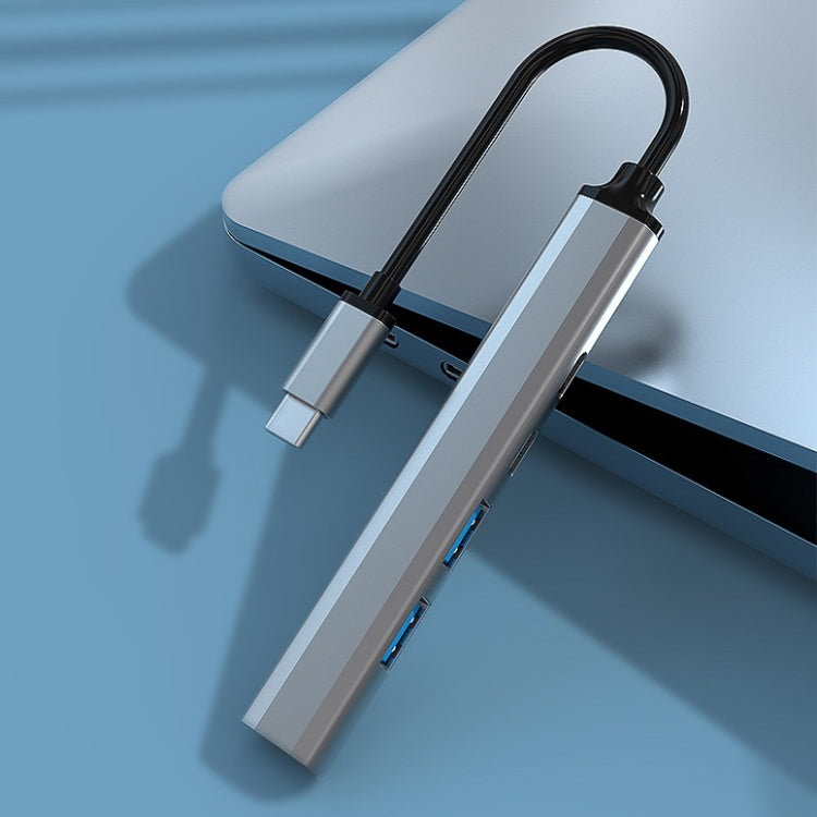 U5 Type-C Extender USB3.0 Splitter Multi-Port Expansion Dock, Number of interfaces: 5 in 1 (Type-C) by buy2fix