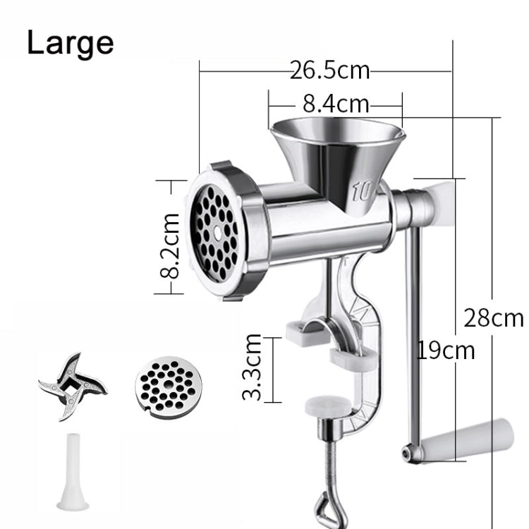Household Manual Grinder Sausage Machine, Specification: No. 10 Large by buy2fix