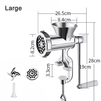 Household Manual Grinder Sausage Machine, Specification: No. 10 Large by buy2fix