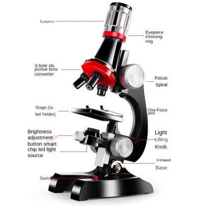 HD 1200 Times Microscope Children Educational Toys(Black) - Digital Microscope by buy2fix | Online Shopping UK | buy2fix