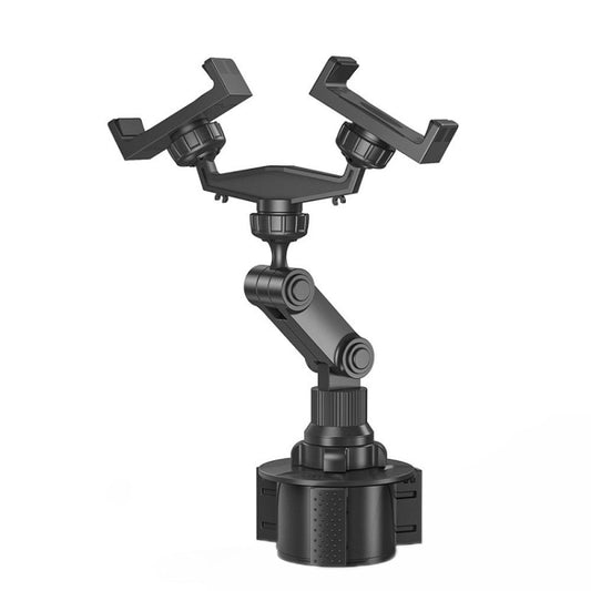 Double Chuck Rotary Multifunctional Cup Holder Mobile Phone Holder(Cup T1) by buy2fix