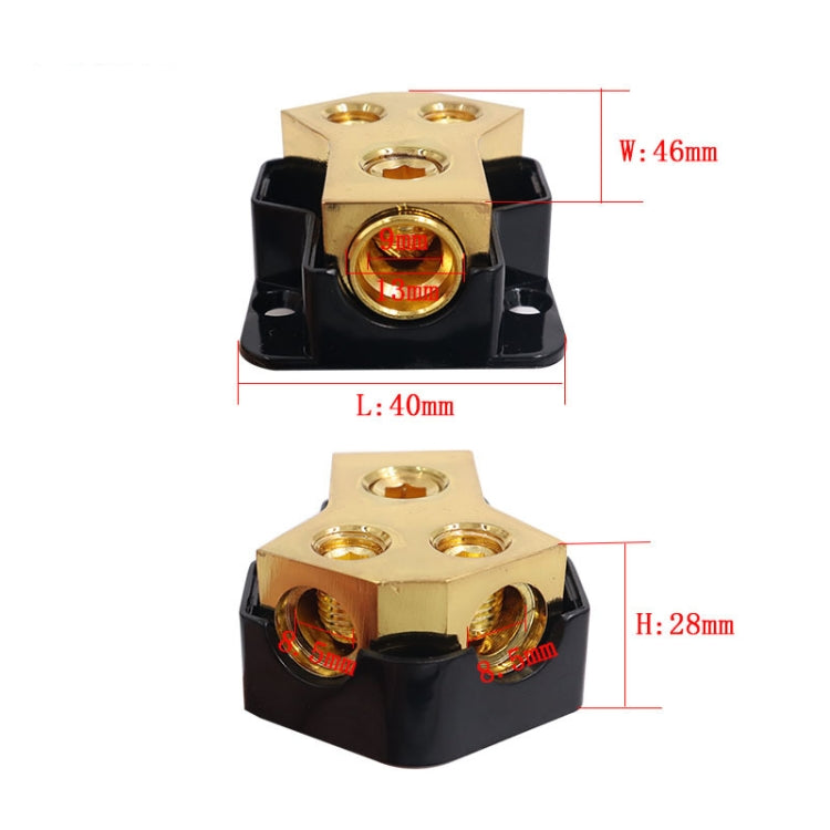 DB31 Car Audio Amplifier Modified Insurance 1 Point 2 Splitter, Specification: Zinc Alloy - Car Amplifiers by buy2fix | Online Shopping UK | buy2fix