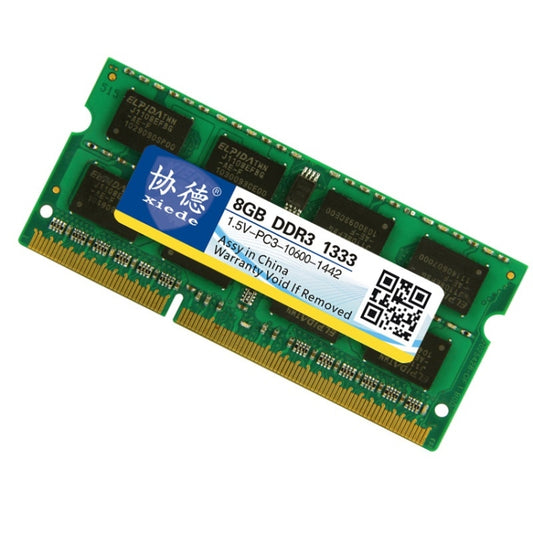 XIEDE X044 DDR3 NB 1333 Full Compatibility Notebook RAMs(8GB) - RAMs by XIEDE | Online Shopping UK | buy2fix