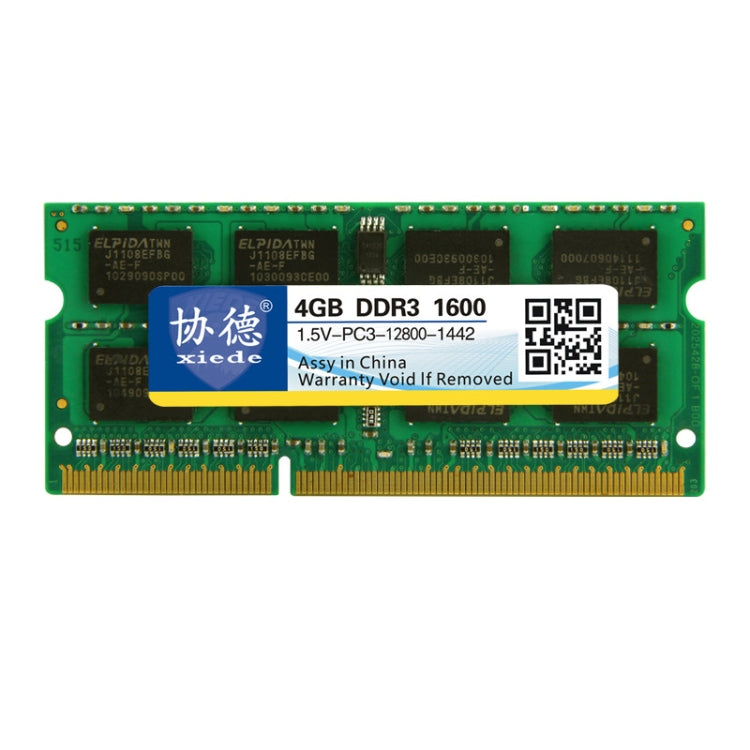XIEDE X046 DDR3 NB 1600 Full Compatibility Notebook RAMs, Memory Capacity: 4GB by XIEDE