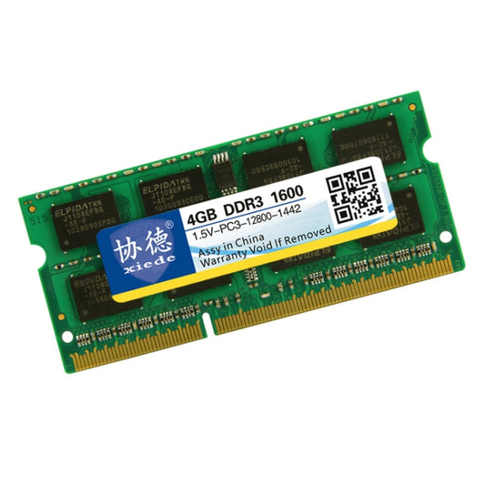 XIEDE X046 DDR3 NB 1600 Full Compatibility Notebook RAMs, Memory Capacity: 4GB - RAMs by XIEDE | Online Shopping UK | buy2fix