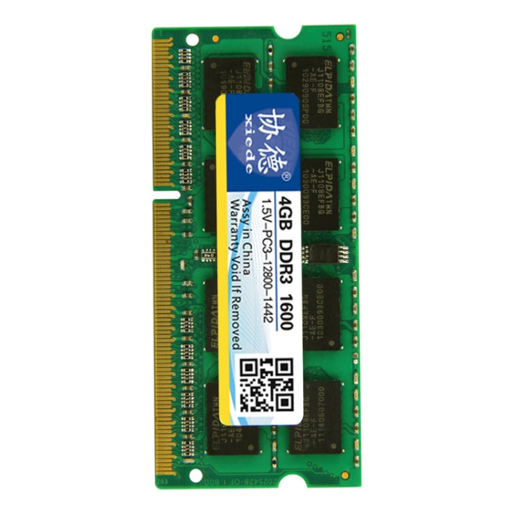 XIEDE X046 DDR3 NB 1600 Full Compatibility Notebook RAMs, Memory Capacity: 4GB by XIEDE