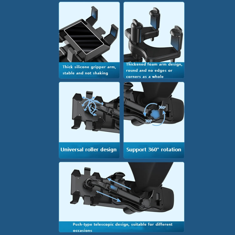 ZJ099 360 Degree Rotating Car Rearview Mirror Phone Holder(Classic Black) by buy2fix