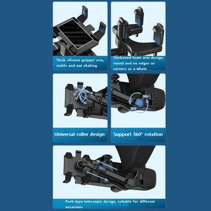 ZJ099 360 Degree Rotating Car Rearview Mirror Phone Holder(Classic Black) by buy2fix