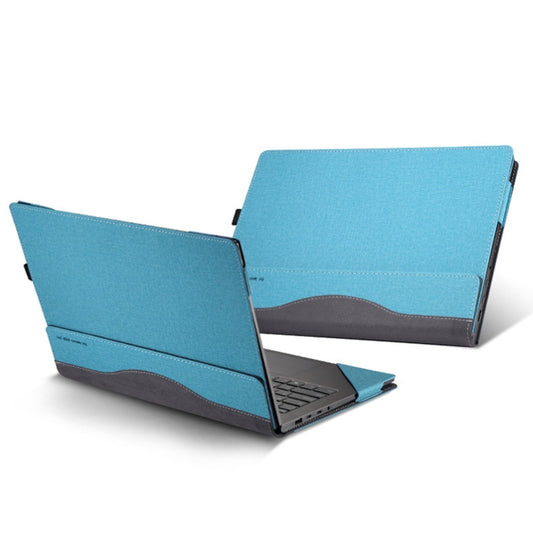 Laptop Leather Anti-Fall Protective Case For Lenovo YOGA 14s 2021(Gray Cobalt Blue) by buy2fix