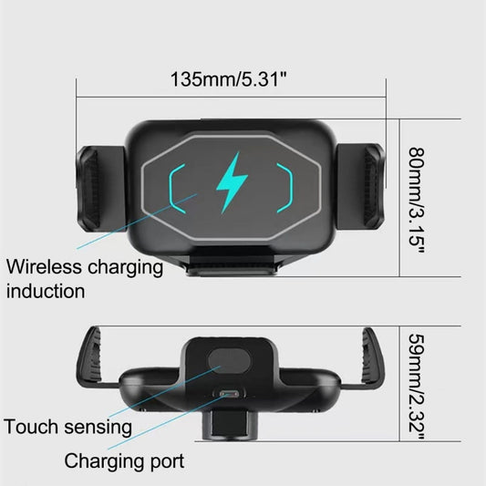 S15 15W QI Magnetic Car Wireless Charging Holder For Folding Screen Phone(Black) - Wireless Charger Holders by buy2fix | Online Shopping UK | buy2fix