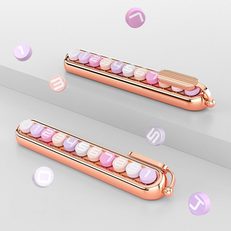 Colorful Car Temporary Parking Number Card, Color: Makeup by buy2fix