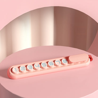 Colorful Car Temporary Parking Number Card, Color: Cherry Pink (Solid Color) by buy2fix