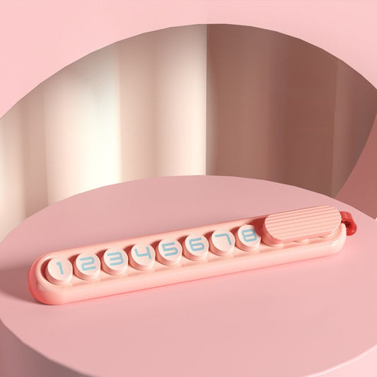 Colorful Car Temporary Parking Number Card, Color: Cherry Pink (Solid Color) by buy2fix