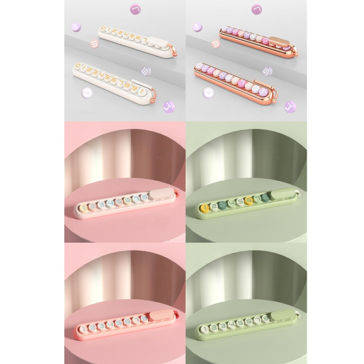 Colorful Car Temporary Parking Number Card, Color: Avocado (Solid Color) by buy2fix