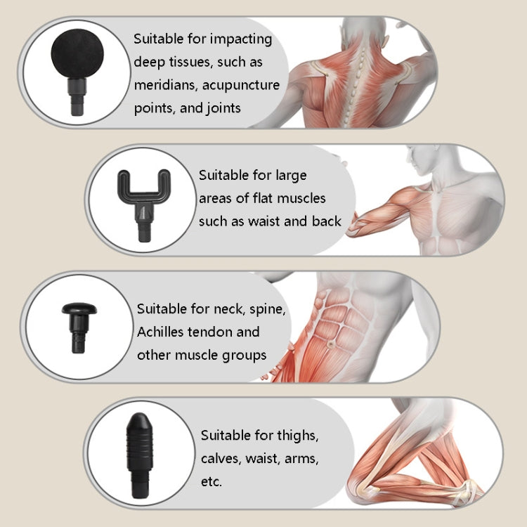 JM-09 Brushless Mini Massage Vibration Fascia Gun(Grey) by buy2fix