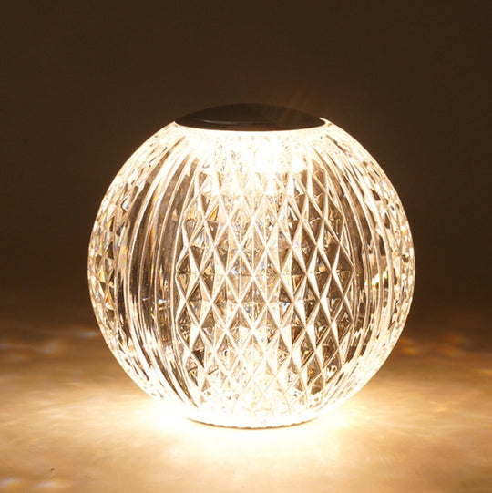Crystal Ball Small Table Lamp USB Acrylic Night Light, Specification: MT2 80 x 80mm