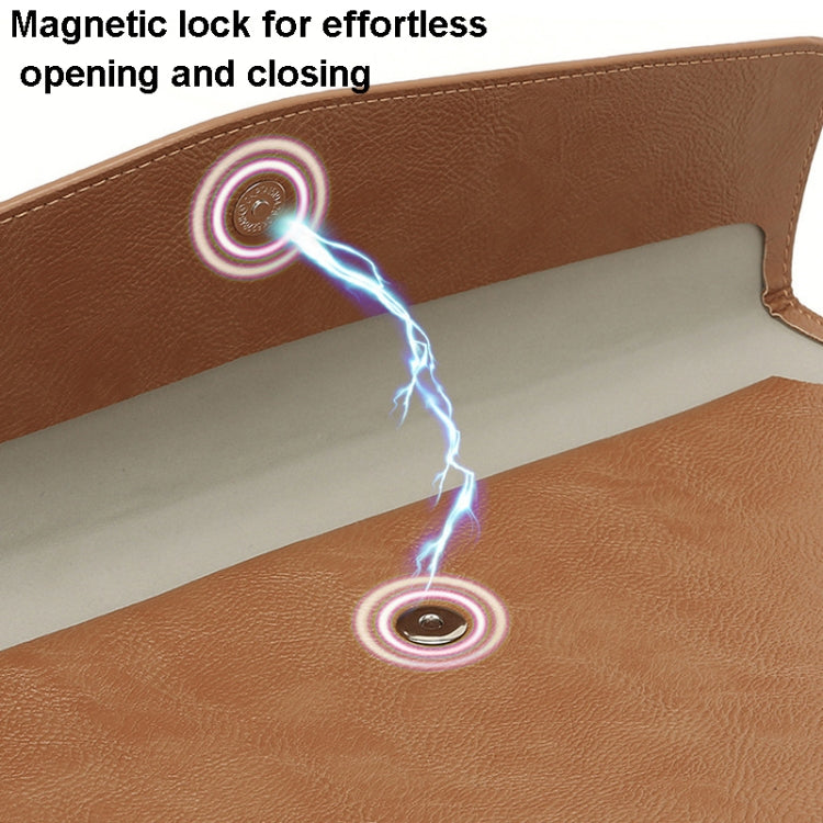 PU Leather Litchi Pattern Sleeve Case For 13.3 Inch Laptop, Style: Single Bag ( Black) by buy2fix