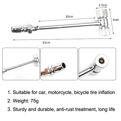 Car Tire Double-Ended Air Nozzle, Specification: T-type - Other Tools by buy2fix | Online Shopping UK | buy2fix
