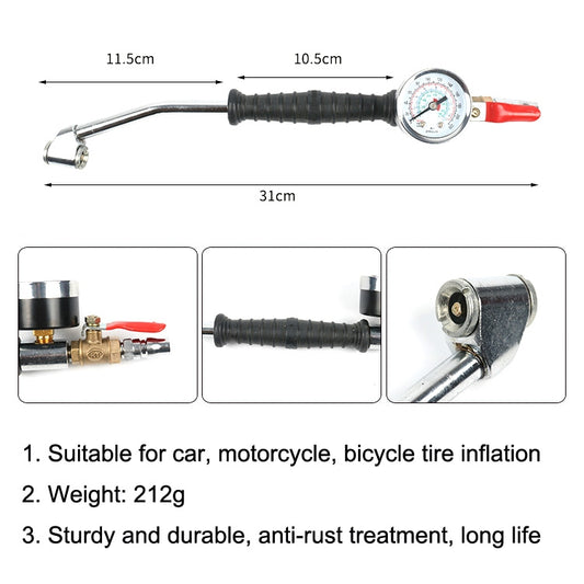 Car Tire Double-Ended Air Nozzle, Specification: Tobacco Bag With Gaselet - Other Tools by buy2fix | Online Shopping UK | buy2fix