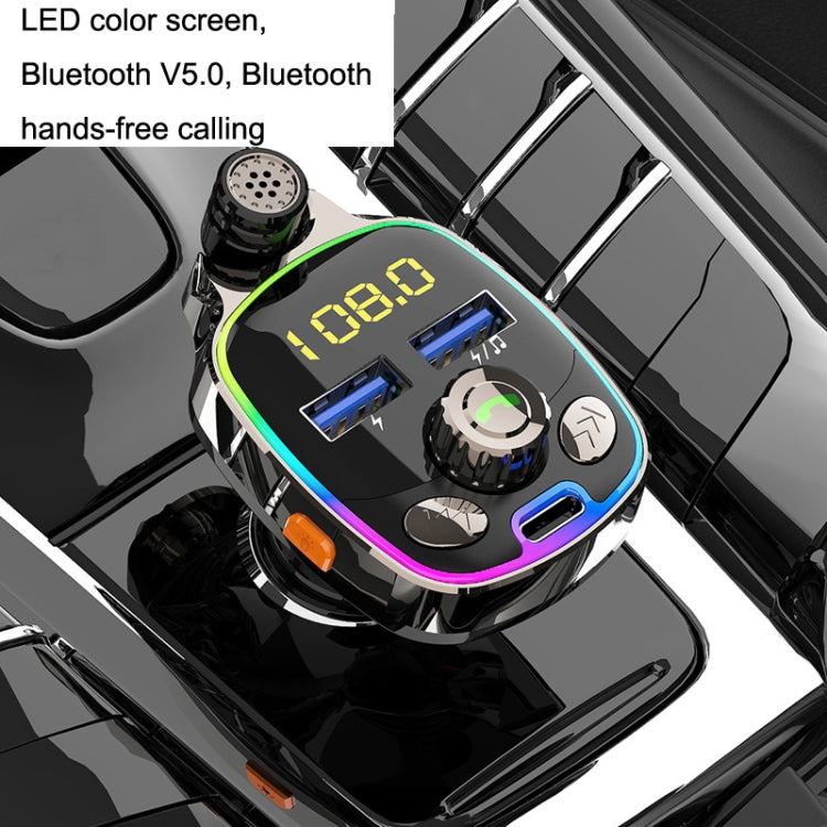 BC08 Car MP3 Bluetooth FM Transmitter With Ambient Light - Bluetooth Car Kits by buy2fix | Online Shopping UK | buy2fix