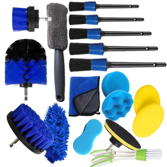18 PCS / Set Multi-Function Cleaning Electric Drill Brush - Car washing supplies by buy2fix | Online Shopping UK | buy2fix