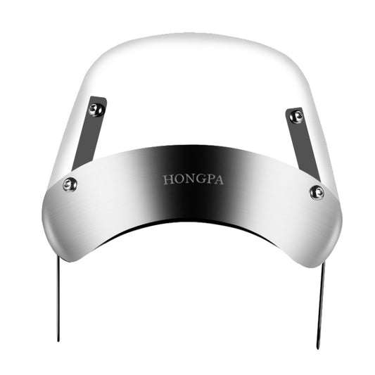 HONGPA DY-002 5-7 Inch Retro Motorcycle Modified PC Windshield(Transparent) - Others by buy2fix | Online Shopping UK | buy2fix