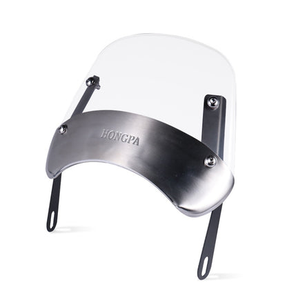 HONGPA DY-002 5-7 Inch Retro Motorcycle Modified PC Windshield(Transparent) - Others by buy2fix | Online Shopping UK | buy2fix