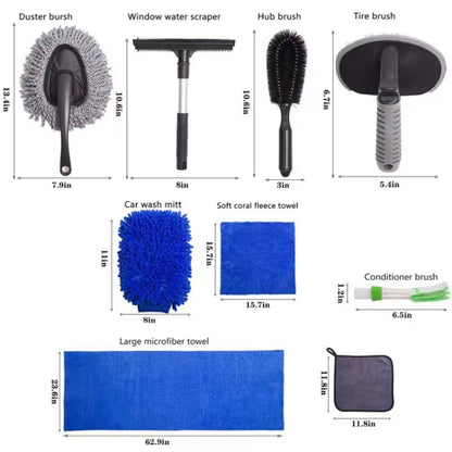 14 PCS / Set Car Wash Gloves Double-Sided Wiper Towel - Car washing supplies by buy2fix | Online Shopping UK | buy2fix
