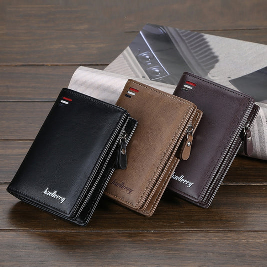 Baellerry D3216 Men Short Vertical Multi-Card Snap Coin Purse(Black) - Wallets by Baellerry | Online Shopping UK | buy2fix