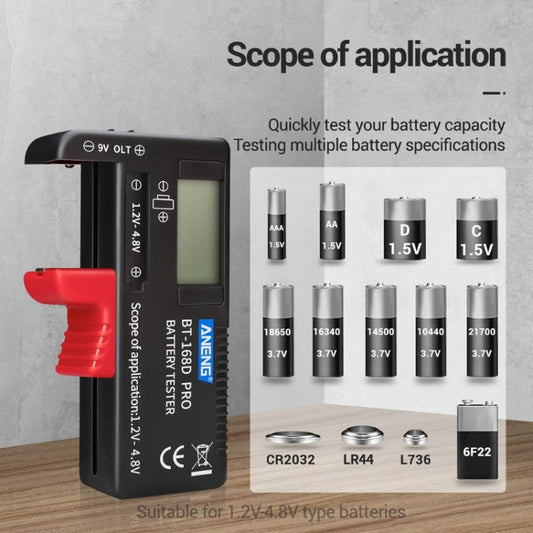 ANENG BT-168 PRO High Precision Battery Voltage Tester - Battery & Resistance Tester by ANENG | Online Shopping UK | buy2fix