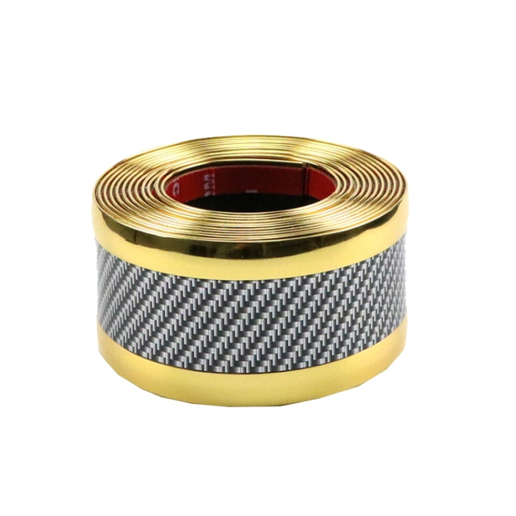 1m Car Bumper Anti-Collision Strip, Color: Two-color Gold 7cm by buy2fix