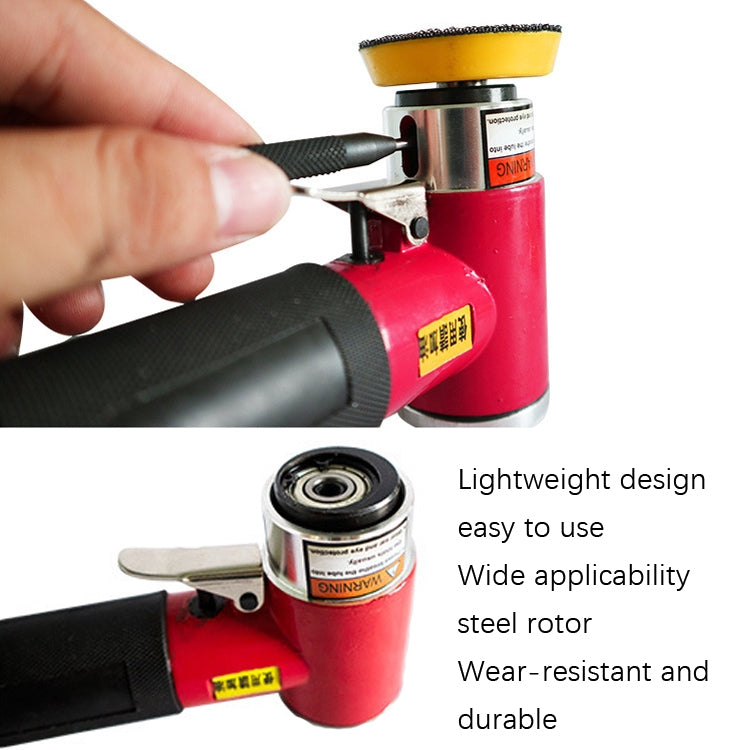 Pneumatic Polishing Machine Sandpaper Machine Car Waxing Machine(Black With 2 inch 3 inch Pallet) - Polishing Machine & Accessories by buy2fix | Online Shopping UK | buy2fix