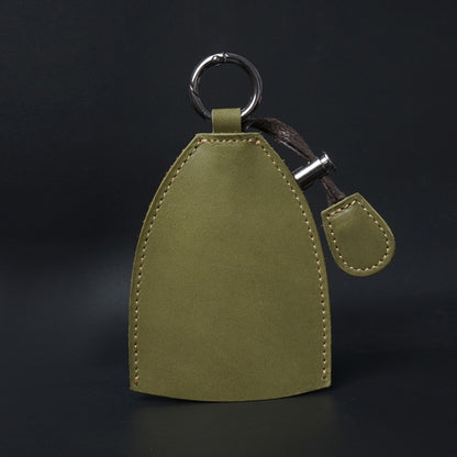 18Y-009 Vintage Handmade Leather Car Pull-Out Key Case(Oil Wax Skin Olive Green) by buy2fix
