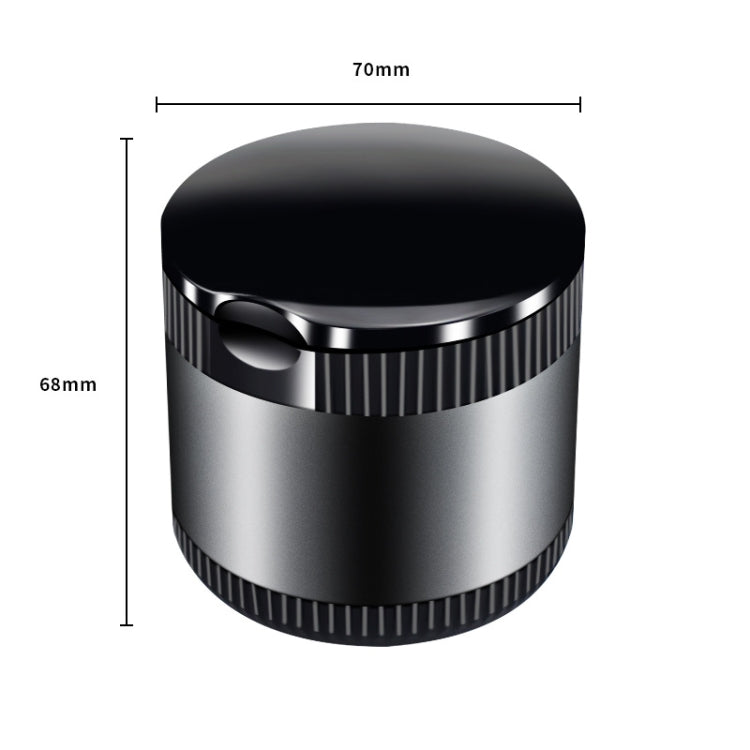 Car Ashtray With LED Ambient Light(Silver) by buy2fix