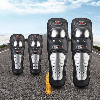 PRO-BIKER RH-1010 Motorcycle Keep Warm Anti-Fall Stainless Steel Protective Gear(Knee Pads + Elbow Pads) - Protective Gear by buy2fix | Online Shopping UK | buy2fix
