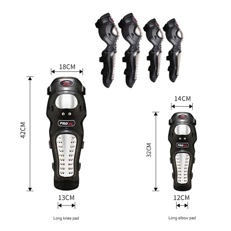 PRO-BIKER RH-1010 Motorcycle Keep Warm Anti-Fall Stainless Steel Protective Gear(Knee Pads + Elbow Pads) - Protective Gear by buy2fix | Online Shopping UK | buy2fix
