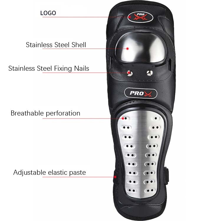 PRO-BIKER RH-1010 Motorcycle Keep Warm Anti-Fall Stainless Steel Protective Gear(Knee Pads + Elbow Pads) - Protective Gear by buy2fix | Online Shopping UK | buy2fix