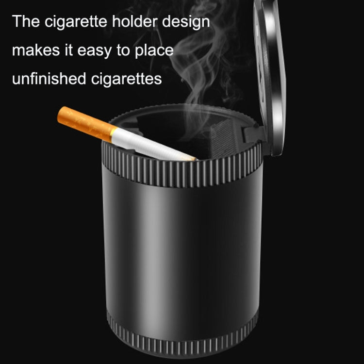LED Car Ashtray With Cover(Black) by buy2fix
