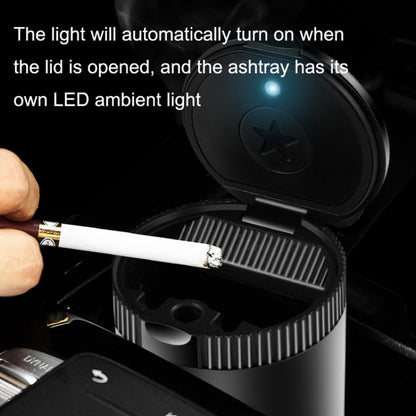 LED Car Ashtray With Cover(Black) by buy2fix