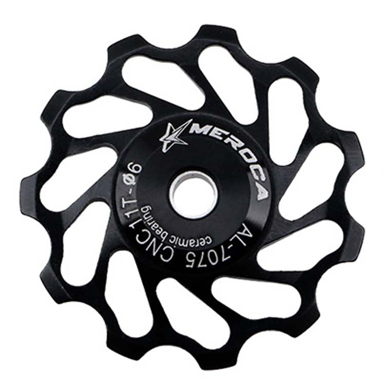MEROCA Ceramic Bearing Mountain Bike Guide Wheel(11T Black) by MEROCA