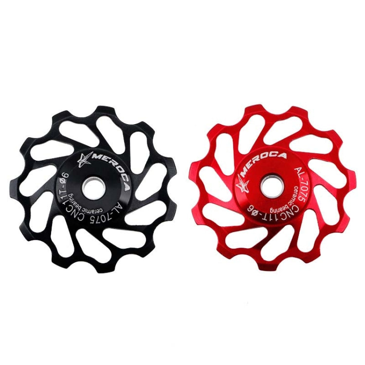 MEROCA Ceramic Bearing Mountain Bike Guide Wheel(11T Black) by MEROCA
