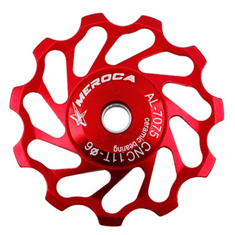 MEROCA Ceramic Bearing Mountain Bike Guide Wheel(11T Red) by MEROCA