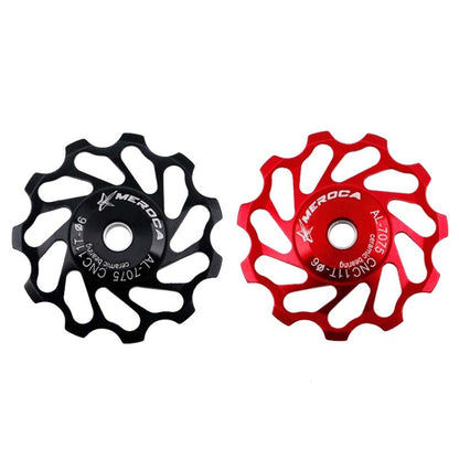 MEROCA Ceramic Bearing Mountain Bike Guide Wheel(11T Red) by MEROCA