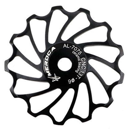 MEROCA Ceramic Bearing Mountain Bike Guide Wheel(13T Black) by MEROCA