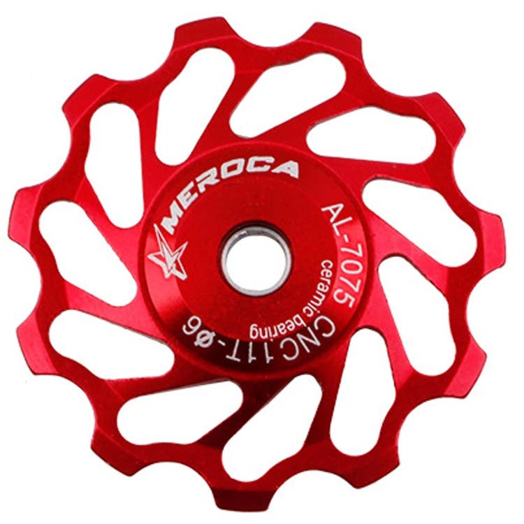 MEROCA Ceramic Bearing Mountain Bike Guide Wheel(13T Red) by MEROCA
