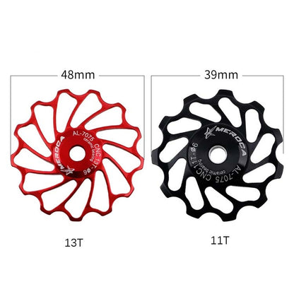 MEROCA Ceramic Bearing Mountain Bike Guide Wheel(11T Red) by MEROCA