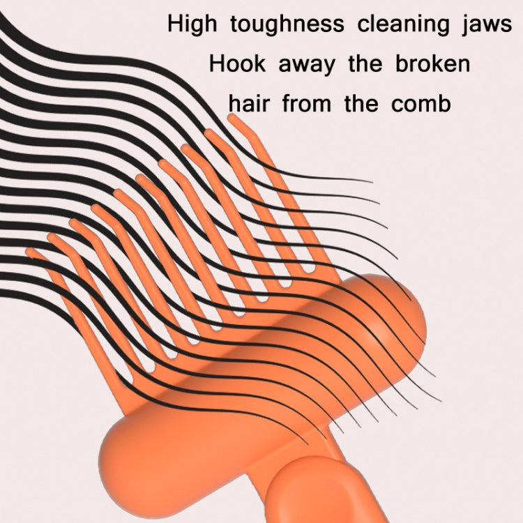 Comb Curling Iron Hollow Cleaning Brush, Specification: 17x5.5cm(Orange) - Sponges, Cloths & Brushes by buy2fix | Online Shopping UK | buy2fix