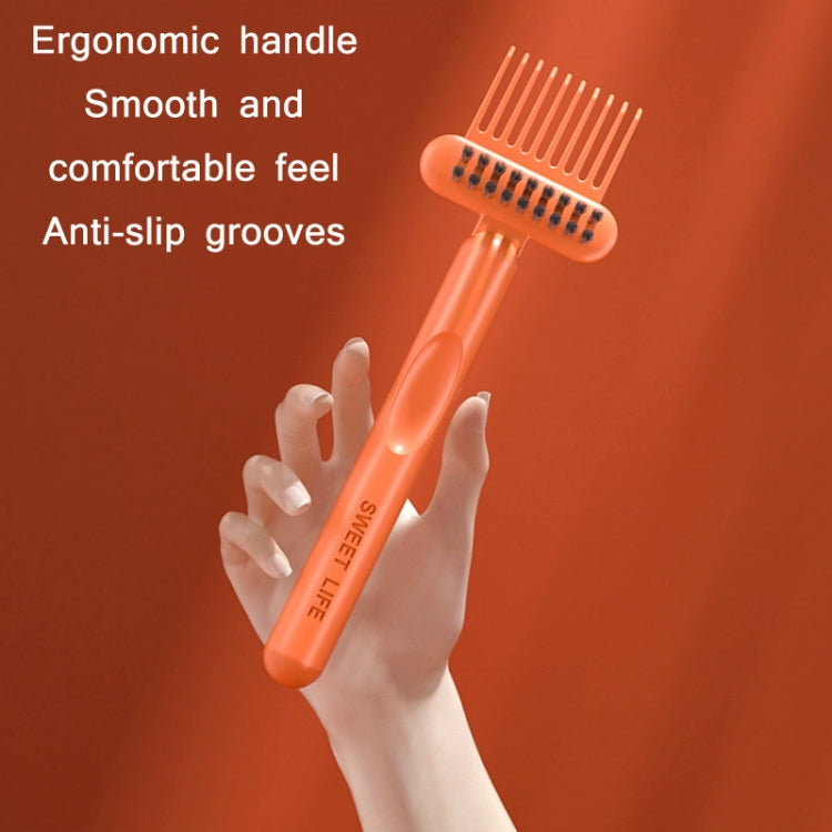 Comb Curling Iron Hollow Cleaning Brush, Specification: 17x5.5cm(Orange) - Sponges, Cloths & Brushes by buy2fix | Online Shopping UK | buy2fix