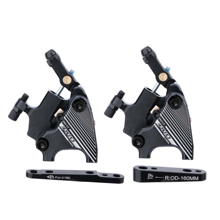 1 Pair IIIPRO Flat Mount Road Calipers Bilateral Brakes(Black) by IIIPRO